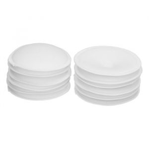 Lot de 12 coussinets dallaitement r&eacute;utilisables en pur coton lavables et anti-fuites