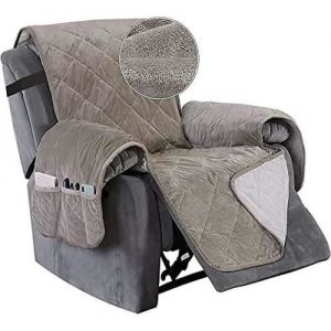 Housse de Fauteuil Relax Matelass&eacute; Inclinable Couvre Fauteuil Relax Imperm&eacute;able Housses de Protege Fauteuil Inclinable Kaki