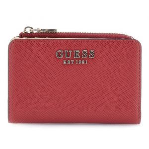GUESS Porte-monnaie rouge pour femme - Laurel II SLG Zip Around Card Case Garnet 326135