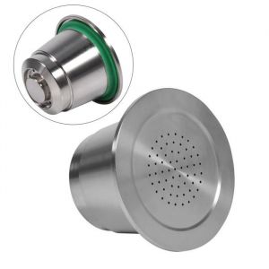 Capsule de café réutilisable rechargeable dacier inoxydable compatible pour la machine de café de Nespresso