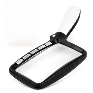 Loupe de Lecture Rectangulaire Grande Loupe à Main Loupe de Lecture Lumineuse Grossissante  LED 5 à LED 2 Modes dintensité