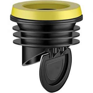 Clapet anti odeur pvc 100 joint de toilettes anti-odeur avec clapet anti-retour pour tuyaux en PVC de 100 &agrave; 110 mm (noir) Label