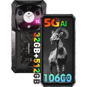 Smartphone Robuste 5G Ulefone Armor 28 Pro 32+512Go 667 FHD+ 10600mAh Telephone Portable Incassable 50MP+64MP Dural SIM/NFC Noir