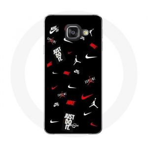 Coque - Maniacase - Samsung Galaxy A3 2016 - Nike Jordan - Souple - Sportif - Noir/Rouge/Blanc
