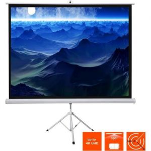 Écran de projection celexon sur pied basic 200 x 200 cm - celexon - Utilisation mobile - Blanc - 1:1