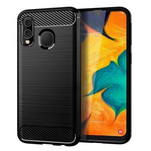 Coque - Samsung - Galaxy A40 - Slim Fit - Fibre de Carbone - Anti-Rayures - Noir