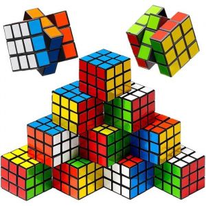 Lot de 12 mini cubes magiques - Magic Cube - Speed Cube - Jouets fête pour enfants - Cubes Rubiks