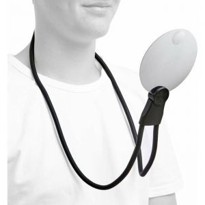 Loupe 3 en 1 loupe Tour de Cou loupe Mains Libres loupe sur Pied loupe de Table loupe &agrave; Main grossissement Optique 200% ou 400%