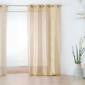 Voilage uni fluide Dor&eacute; 145x240 cm