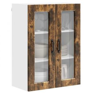Armoire de cuisine MVS - Meuble bas &agrave; cuisine - avec rangement - Ch&ecirc;ne fum&eacute; 60x31x80cm Bois ding&eacute;nierie &26_3431633