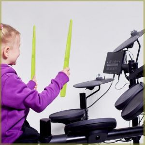 Cocosity Ensemble de batterie virtuelle portable (Blue) Virtual Drum Kit R&eacute;alit&eacute; Virtuelle Drum Set Batterie jouets Vert