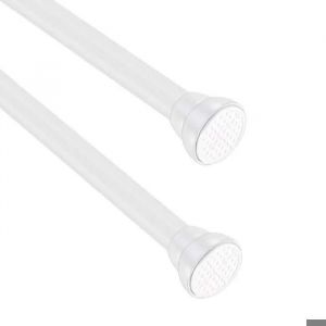 JTY Tringle Rideau Sans Percage - Tringle Rideau Extensible - 70-120 cm (diam&egrave;tre 25 mm) - 1 pi&egrave;ce - Blancpour multicolore TRINGLE