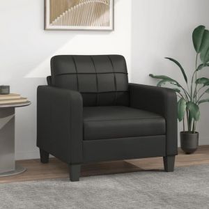 Canapé scandinave de relaxation MVS - Fauteuil Noir 60 cm Similicuir151 Kg
