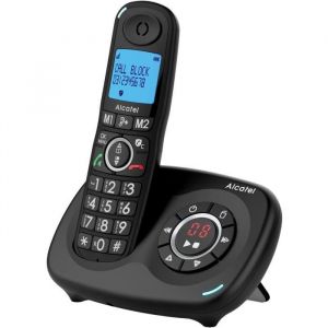 Téléphone sans fil avec répondeur ALCATEL XL595B Voice Pack Duo Noir - Audio Boost Mains-libres ID dappelant