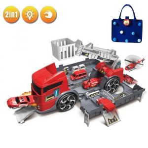 Camion de Pompiers - Hot Wheels - Jeu Voiture de Pompier avec Tunnel Rampe de Démarrage