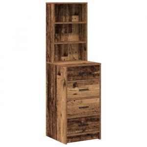 PROMOTION Buffet salle à mangerCommode Salon Bois Vieilli 40x41x135 cm Panneau de Bois 18217 - BestMeuble