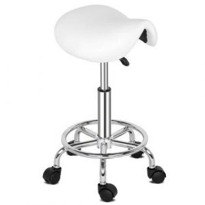 Tabouret de massage - Marque inconnue - Selle ergonomique pivotante 360° - Hauteur réglable - 150kg - Blanc