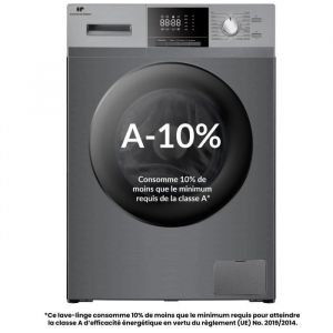 Lave-linge hublot - CONTINENTAL EDISON - CELL10140S3 - 10kg - Moteur induction - 60 cm - 1400 trs/min - Silver