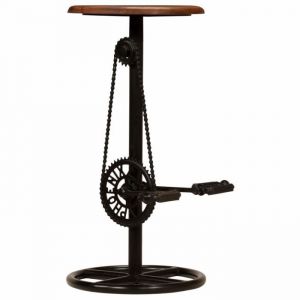 Chaise de bar - KAI - Bois massif de manguier - Style industriel