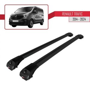 Pour Renault Trafic 2014-2024 Barres de Toit ACE-1 Railing Porte-Bagages de voiture / Noir