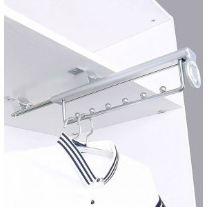 Cintre coulissant pour vêtements robustes porte-pantalons armoire télescopique tringle darmoire T-Audace