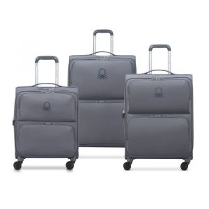 DELSEY PARIS - UCB SOFTSIDE  - Set de 3 valises souples 545cm/ 65cm/ 76cm - Acier