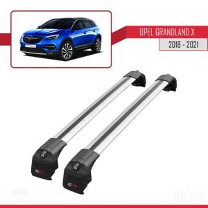 Barres de toit - ACE-2 - Compatible Opel Grandland X 2018-2023 - Aluminium - Gris - Charge < 300 kg