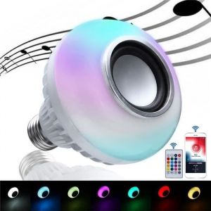 RGBW E27 LED Haut-parleur Bluetooth Ampoule sans fil musique change couleur + t&eacute;l&eacute;commande Bo11097