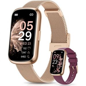 Montre Connect&eacute;e Femme 1.47 Bracelet Connect&eacute;e Avec 24H Fr&eacute;quence Cardiaque Spo2 Sommei 24 Sports Fonction F&eacute;minine I[MON150]