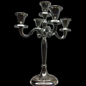 Chandelier 5 branches en chrome - Legeantdelafete - 30cm - Métal - Objets décoratifs