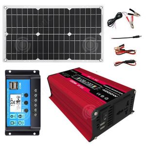 INN Panneau solaire pliable 18W 12v à 220v panneau solaire kit complet alimentation de secours panneau solaire borne solaire