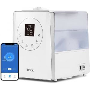 LEVOIT Humidificateur dAir 6L Haut RemplissageIntelligent WiFi Froid et Chaud pour Bébé26dB SilencieuxSurveille La HumiditéM