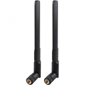 2 Paquets Antenne WiFi Bi-Bande 2.4GHz 5GHz 5.8GHz 8dBi MIMO RP-SMA M&acirc;le Omnidirectionnelle pour Bateau Amorceur Cam&eacute;ra S&eacute;curit&eacute; IP
