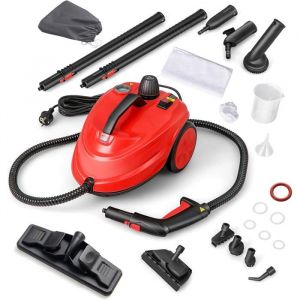 GIANTEX Nettoyeur Vapeur 2000W avec R&eacute;servoir 18L13 AccessoiresPression 5 BarBalai Vapeur pour TapisFen&ecirc;treVerreRideauRoug