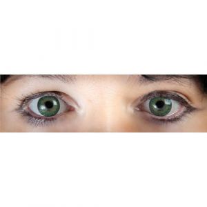 Lentilles de contact fantaisie Iris vert - Paire de lentilles de contact - Vert - Adulte - Mixte