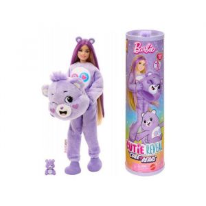 Coffret Barbie Cutie Reveal - Poupee avec Costume peluche Bisounours Tougentille 10 surprises - Set Jouet Fille + Carte Animal