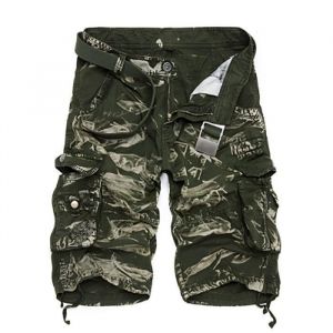 Shorts Hommes Cargo Militaire Camouflage Pur Coton Marque Vêtements Confortables Tactique Camouflage Cargo