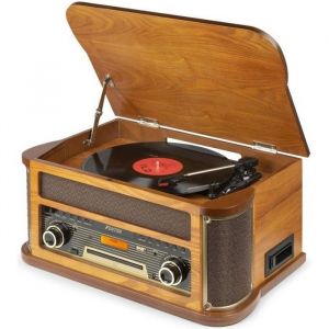 Platine vinyle - FENTON - Memphis - Bluetooth - DAB/FM - Bois clair