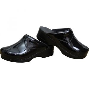 Sabot SANITA pour Femme - SONTO - Noir Vernis - 100% Cuir