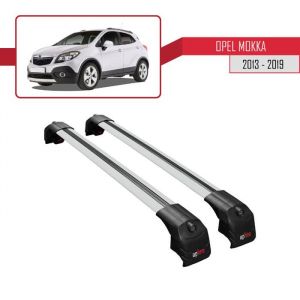 Barres de Toit ACE-2 Railing Porte-Bagages de voiture / Gris - Opel - Vauxhall Mokka 2013-2019