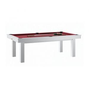 Billard transformable en table Ren&eacute; Pierre LAFITE Blanc - Drap Rouge