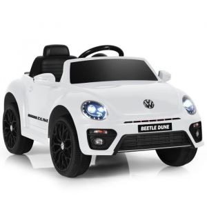 DREAMADE Voiture Électrique pour Enfant 3-8 Ans avec Télécommande & Musique & Lumières Véhicule Enfant Coccinelle Volkswagen