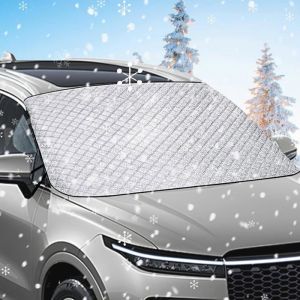 Couverture Pare Brise Voiture Bâche Pare Brise Protection Pare-Soleil Anti Givre Neige Anti Glace UV Soleil  177x109x141CM