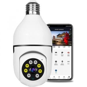 Caméra Surveillance WiFi 1080P sans Fil Ampoule Moniteur caméra WiFi caméra de sécurité 2MP Prend en Charge laudio bidir[O514]