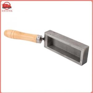 ESTINK Moule de Coul&eacute;e pour Lingot dOr 4 Pouces Portable avec Rainure dHuile en Fonte pour le Bricolage