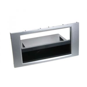 Adaptateur de façade 2-DIN pour avec vide poche Ford gris