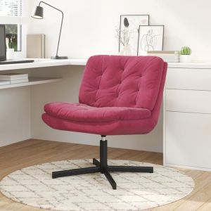 Moderne Fauteuil relaxant - Fauteuil individuel relax pivotant Rouge bordeaux 63 x 75 x 76 cm@FR(8599185)