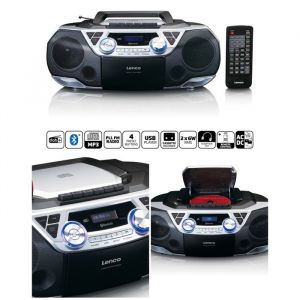 Radio CD Cassette Portable - LENCO - SCD-720SI - DAB+ - Bluetooth 5.0 - Enregistreur de cassettes