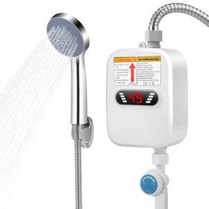 Chauffe-Eau &eacute;lectrique Instantan&eacute; Mini Chauffe-Eau Instantan&eacute; 3500 W Avec Affichage Num&eacute;Rique LED Douche Eau Chaude Salle de Bain