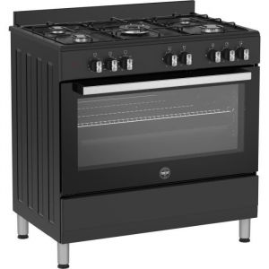 Cuisinière à gaz - BERTAZZONI - SEL925MN - 5 foyers - 36 Kwh - 90 cm - Noir
